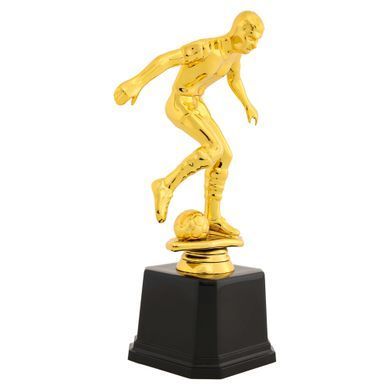 Фигура наградная спортивная Zelart Футболист C-6798 высота 24,5см золото