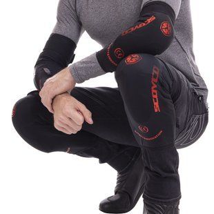 Комплект мотозахисту наколінники та налокітники SCOYCO SAFETY INNOVATION K18H18 чорний-червоний