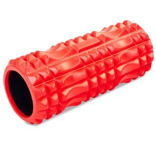 Ролер масажний циліндр (ролик мфр) 33см Grid Spine Roller Zelart FI-5712 колір червоний