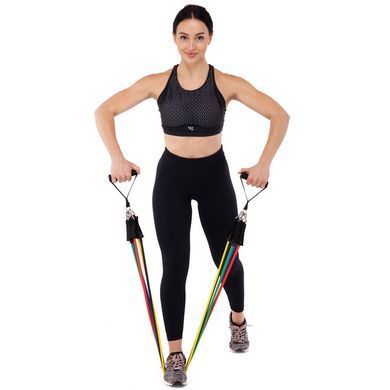 Эспандер Resistance Band многофункциональный 5 жгутов CIMA ET-7912 в чехле цвета в ассортименте