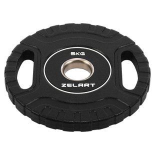 Блини диски CPU покриття 2 Handle металева втулка Zelart TA-3438-5 &oslash;51мм 5кг чорний