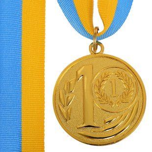 Медаль спортивна зі стрічкою Zelart WREATH C-1489-5 колір золотий