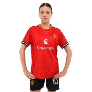 Форма футбольная детская с символикой футбольного клуба MANCHESTER UNITED домашняя 2026 Zelart CO-7346 размер 30, рост 150-155 цвет красный-черный