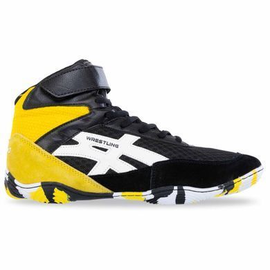 Борцовки обувь для борьбы Wrestling DIFENO W-2005L-3 размер 40 цвет черный-желтый