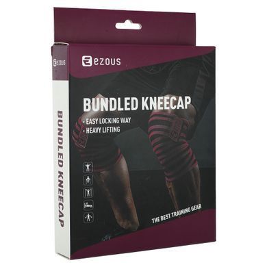 Коленные бинты для приседаний BUNDLED KNEECAP EZOUS A-10 цвет черный-фиолетовый