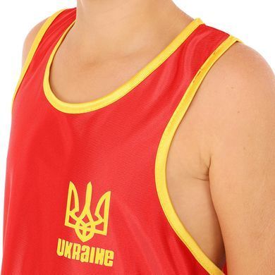 Форма боксерська дитяча майка та шорти Zelart UKRAINE CO-8941 розмір L, зріст 145-155см (28) колір синій
