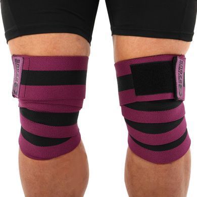 Коленные бинты для приседаний BUNDLED KNEECAP EZOUS A-10 цвет черный-фиолетовый