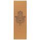 Килимок для йоги Пробковий каучуковий двошаровий Yoga mat Record FI-7156-6 183x61мx0.4cм з принтом Хамса коричневий