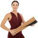 Килимок для йоги Пробковий каучуковий двошаровий Yoga mat Record FI-7156-6 183x61мx0.4cм з принтом Хамса коричневий