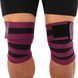 Коленные бинты для приседаний BUNDLED KNEECAP EZOUS A-10 цвет черный-фиолетовый