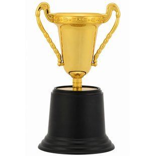 Кубок спортивный наградной Zelart Mini C-0350 высота 13,5см золотой