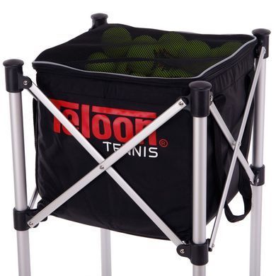 Корзина для теннисных мячей TENNIS BALL CART на 180 мячей TELOON T113-180 черный-серебряный