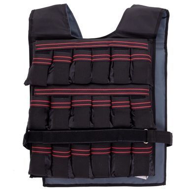 Жилет обважнювач з регульованою вагою Zelart WEIGTH VEST TA-4799-10 вага-0,5-10 кг чорний