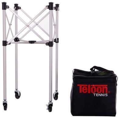 Корзина для теннисных мячей TENNIS BALL CART на 180 мячей TELOON T113-180 черный-серебряный
