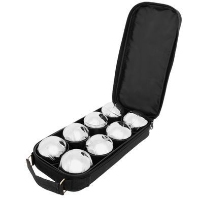 Петанк (бочче) спортивная игра 8 стальных шаров в PVC чехле Zelart IG-5340 8шаров &oslash;7,3см серебряный