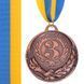Медаль спортивна зі стрічкою Zelart ZING C-4334 колір срібний