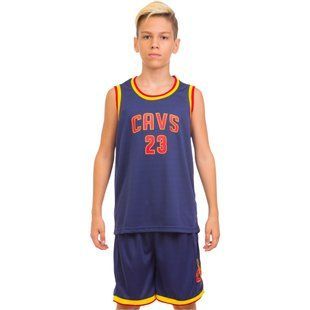 Форма баскетбольная детская NBA клуб Cleveland Cavaliers 23 4309 M-2XL синий-желтый