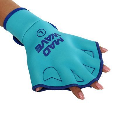 Акваперчатки для аквафитнеса Aquafitness gloves MadWave M082906 размер S цвет бирюзовый