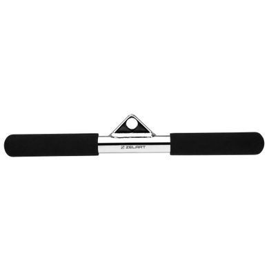 Рукоятка для тяги горизонтальна ручка для блочного тренажера Zelart TA-8424 хром