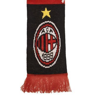 Шарф болельщика зимний с символикой футбольного клуба AC MILAN Zelart FB-3033 красный-черный