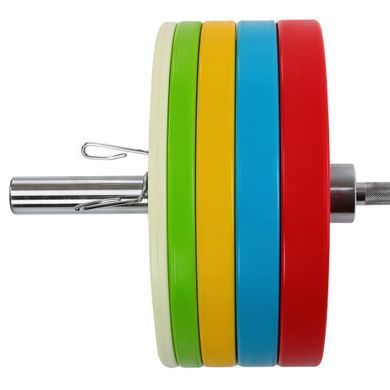 Бамперные диски полиуретановые Bumper Plates LiveUp LP8027-20 &oslash;50.5мм 20кг синий-черный