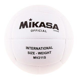 М'яч волейбольний Mikasa PU білий MV211S