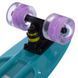 Пенні борд Penny Board круїзер пластиковий з колесами які світяться FISH SK-405-11 м&rsquo;ятний-чорний-фіолетовий