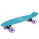 Пенні борд Penny Board круїзер пластиковий з колесами які світяться FISH SK-405-11 м&rsquo;ятний-чорний-фіолетовий