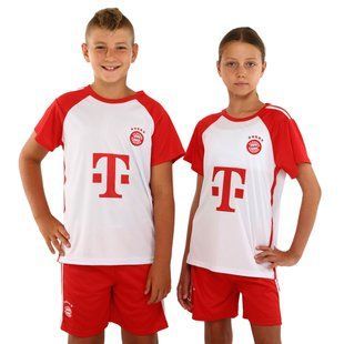 Форма футбольна дитяча із символікою футбольного клубу BAYERN MUNCHEN домашня 2024 Zelart CO-7187 розмір XS-22, зріст 116 колір білий-червоний
