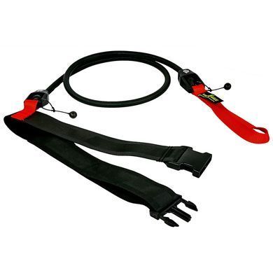 Трос эластичный с поясом MadWave SHORT BELT M077104 размер 3,6-10,8 кг цвет черный-зеленый