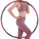 Обруч для схуднення розбірної Хула Хуп Hula Hoop IntiPal BY-018 колір малиновий-сірий