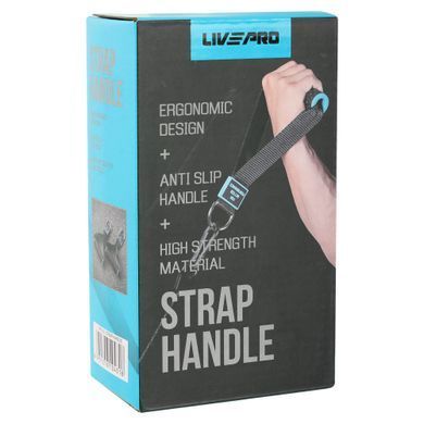 Ручки для эспандеров резинок и тренажеров STRAP HANDLE PRO LiveUp LP8192J 2шт черный