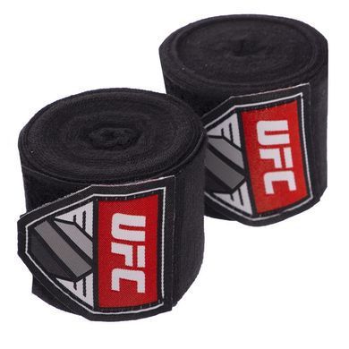 Бинты боксерские хлопок с эластаном 2штуки UFC Contender UHK-69760 4,5м черный