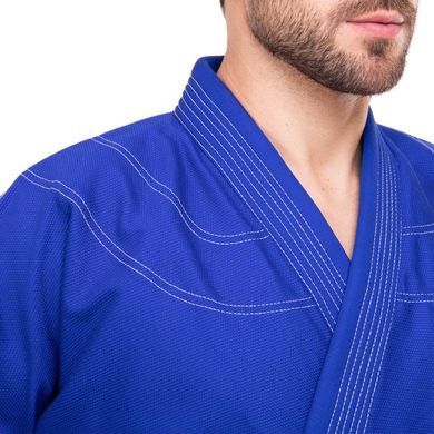 Кімоно для бразильського джиу-джитсу BJJ синє куртка штани та пояс CORE CO-3139-A розмір 1 (зріст 150)