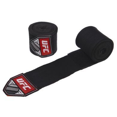 Бинты боксерские хлопок с эластаном 2штуки UFC Contender UHK-69760 4,5м черный