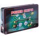 Набор для покера в металлической коробке Professional Poker chips Zelart IG-4394 300 фишек