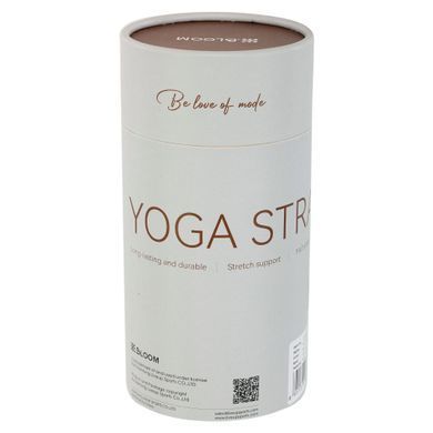 Ремень для йоги с металлической пряжкой BLOOM YOGA STRAP LB7086 цвет коричневый