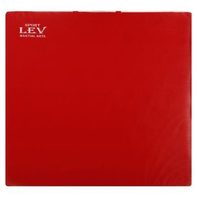 Мат спортивний гімнастичний у чохлі з PVC LEV LV-1810 розмір 1x1м x10см червоний-білий