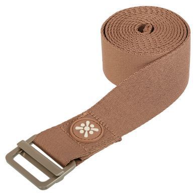 Ремень для йоги с металлической пряжкой BLOOM YOGA STRAP LB7086 цвет коричневый