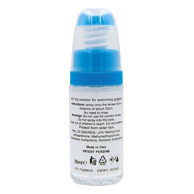 Антифог спрей против затуманивания и запотевания очков масок и линз ARENA ANTI FOG SPRAY AR000398-100 35мл