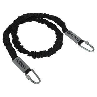Эспандер трубчатый с карабином в защитном рукаве RESISTANCE TUBE WITH COVER EZOUS K-05-M нагрузка средняя черный