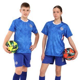 Форма футбольна дитяча із символікою футбольного клубу CHELSEA домашня 2026 Zelart CO-7353 розмір 24, зріст 135-140 колір синій