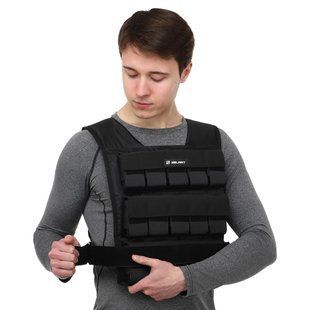 Жилет утяжелитель с регулируемым весом Zelart WEIGTH VEST TA-7815-30 вес-1-30кг черный