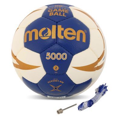 М'яч гандбольний MOLTEN IHF Official game ball H2X5001 размер 2 синій