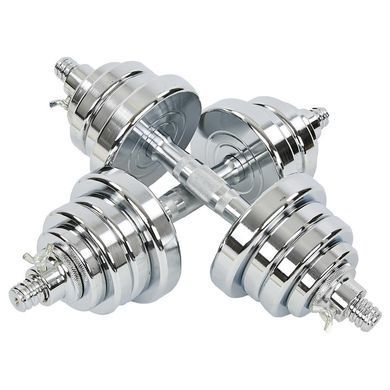 Гантели разборные стальные хромированные 25кг Zelart TA-8054-25 2шт по 12,5кг хром
