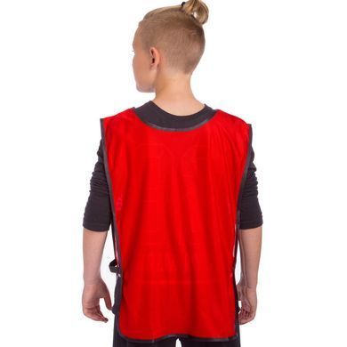Манишка спортивная игровая с резинкой детская Zelart CO-4001 цвет малиновый