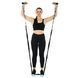 Эспандер трубчатый с карабином в защитном рукаве RESISTANCE TUBE WITH COVER EZOUS K-05-M нагрузка средняя черный