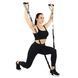 Эспандер трубчатый с карабином в защитном рукаве RESISTANCE TUBE WITH COVER EZOUS K-05-M нагрузка средняя черный