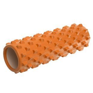 Ролер масажний циліндр (ролик мфр) 45см Grid Bubble Roller Zelart FI-6672 колір помаранчевий