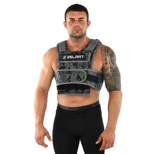 Жилет утяжелитель с регулируемым весом Zelart WEIGTH VEST TA-7806-20 вес-2-20кг камуфляж